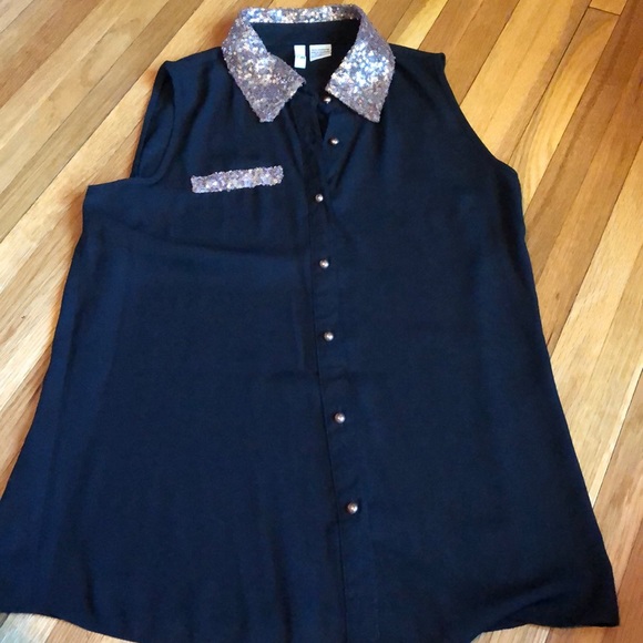 Sami & Jo Tops - Semi sheer sequin shirt